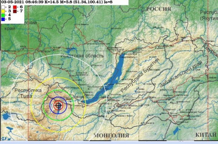 Землетрясение на озере Хубсугул 3 мая 2021 года
