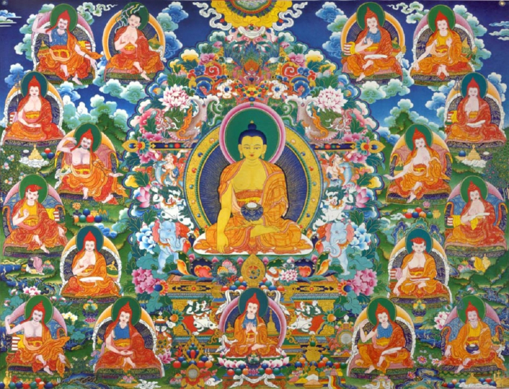 Будда и шестнадцать Великих Архатов