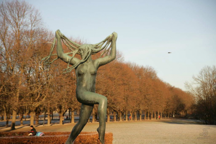 Статуя работы Густава Вигеланда из Парка скульптур в Осло